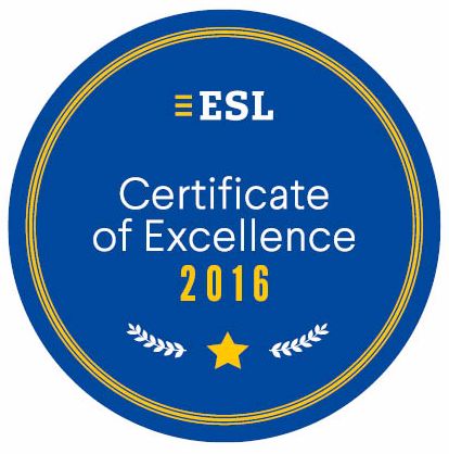 ESL Certificate of Excellence logo